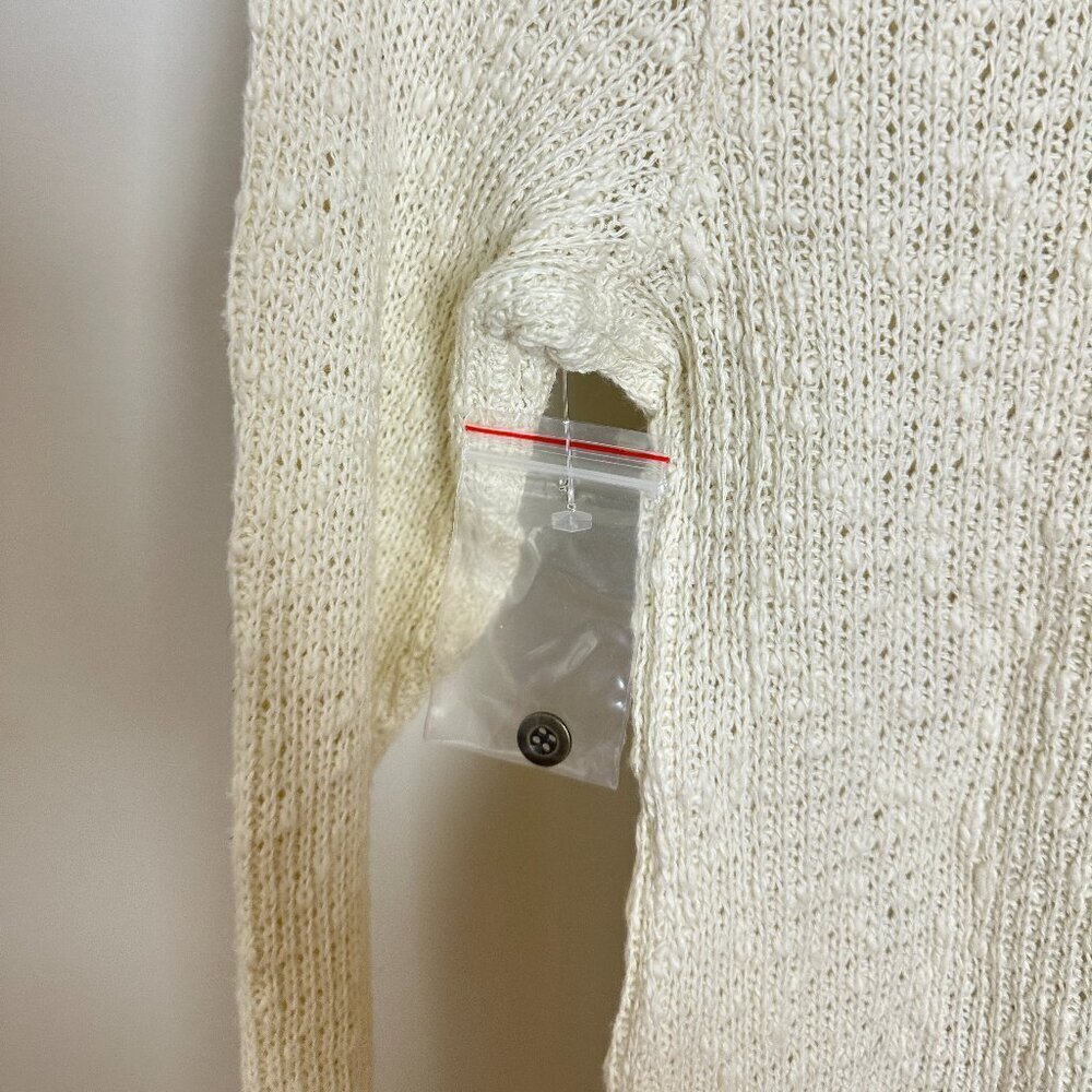 FREE PEOPLE It's On Rib Cardigan in Ivory Size Medium - Picture 8 of 8